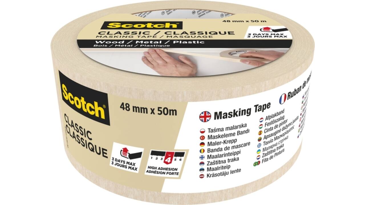 Afplaktape Scotch Classic 48mmx50m beige