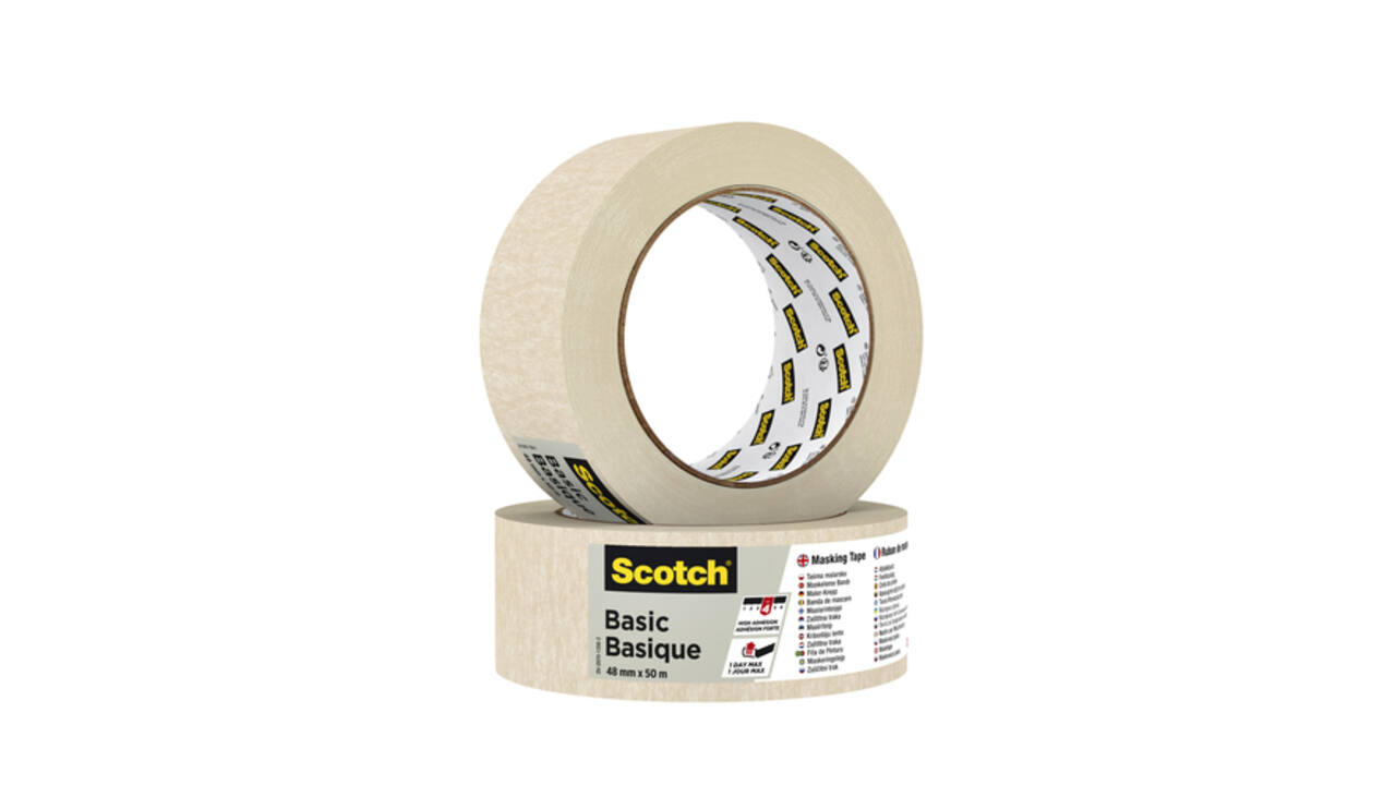 Afplaktape Scotch Basic 48mmx50m beige