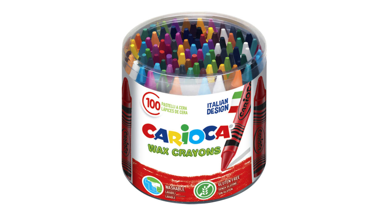 Waskrijt Carioca Maxi pot á 100 stuks assorti