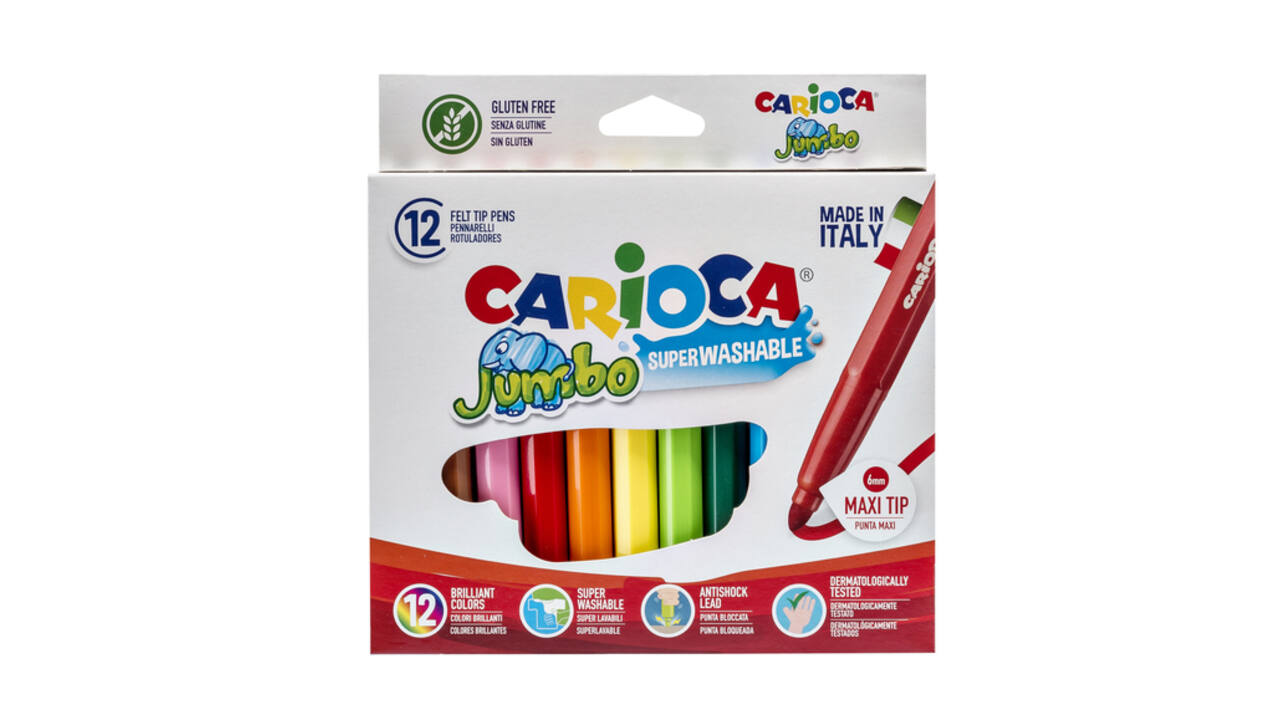 Viltstift Carioca Jumbo maxi assorti set à 12 stuks