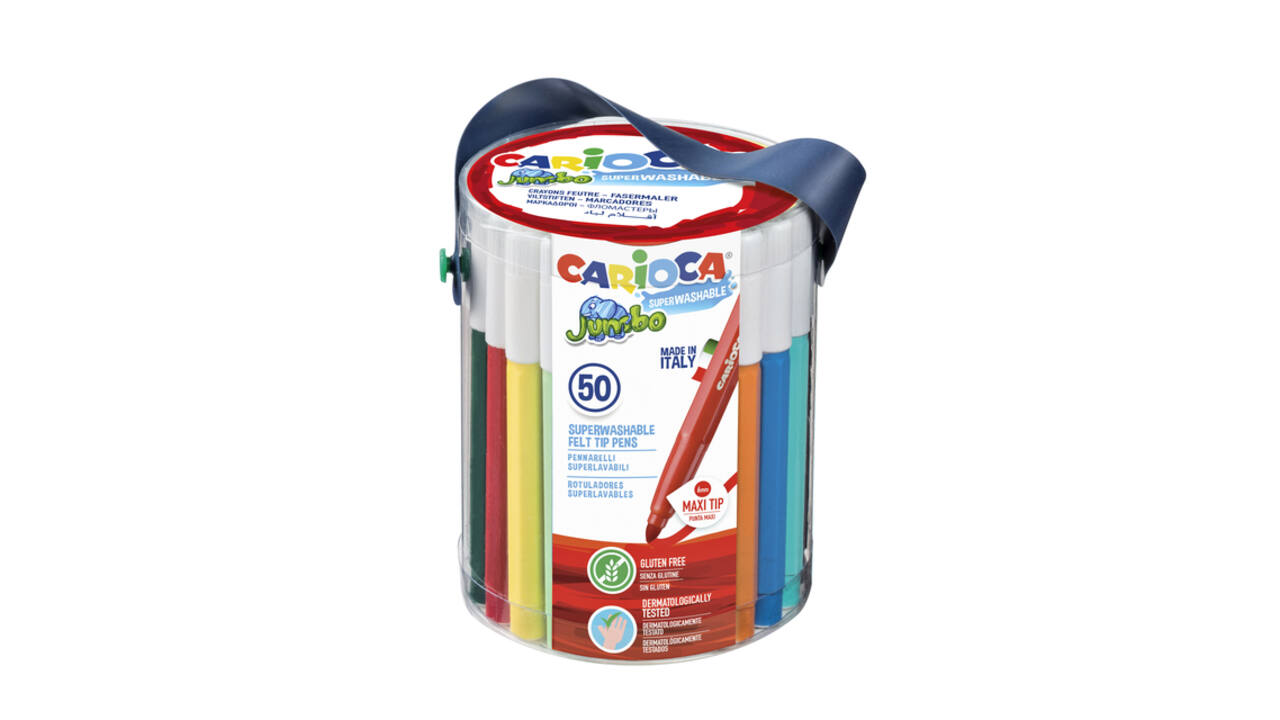 Viltstift Carioca Jumbo maxi assorti set à 50 stuks