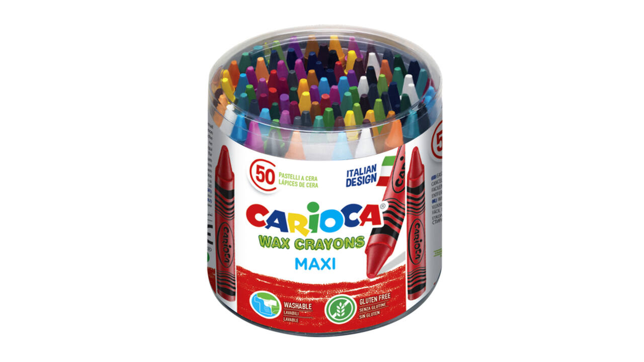 Waskrijt Carioca Maxi pot á 50 stuks assorti