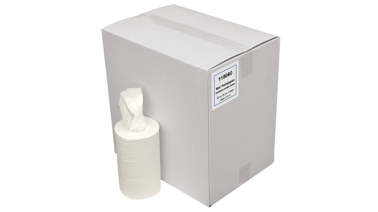 Poetspapier Cleaninq M1 2-laags 12x158 vel wit