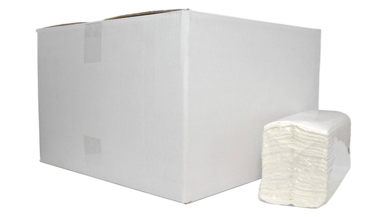 Handdoek Cleaninq H3 c-vouw 2-laags 250x310mm 16x152 vel wit