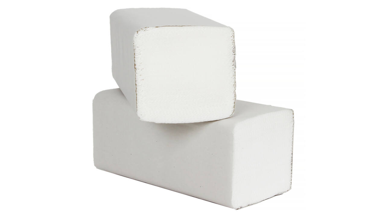 Handdoek Cleaninq H3 z-vouw 2-laags 240x210mm 20x160 vel wit