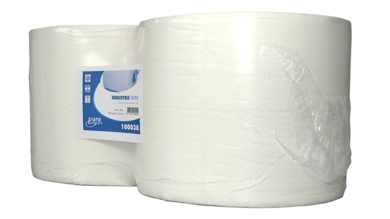 Poetspapier Euro Products M1-V1 2-laags 1000 vel wit 100038