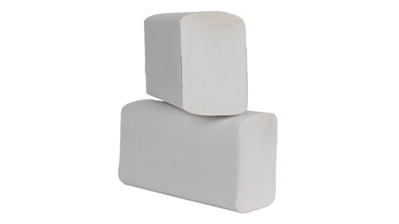 Handdoek Cleaninq H2 i-vouw 2-laags 203x320mm 25x120 vel wit