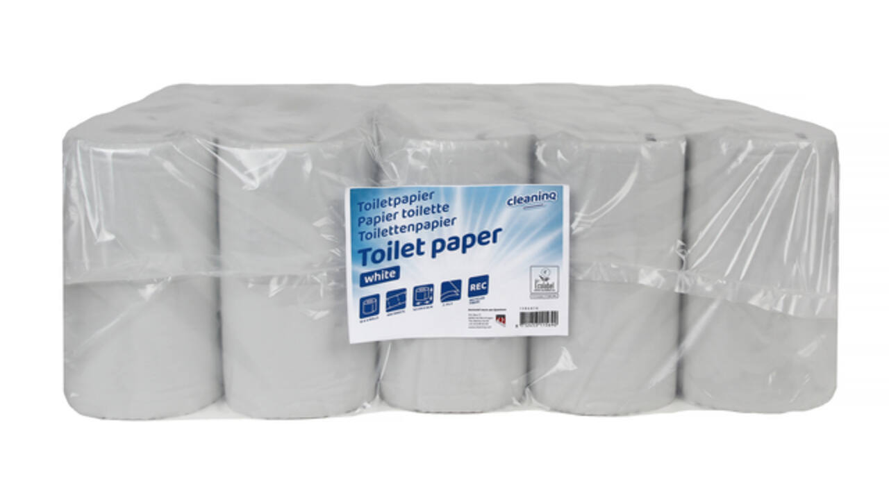 Toiletpapier Cleaninq T4 2-laags 40x400 vel recycled wit