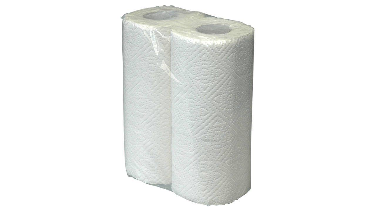 Keukenrol Cleaninq 2-laags 50 vel wit