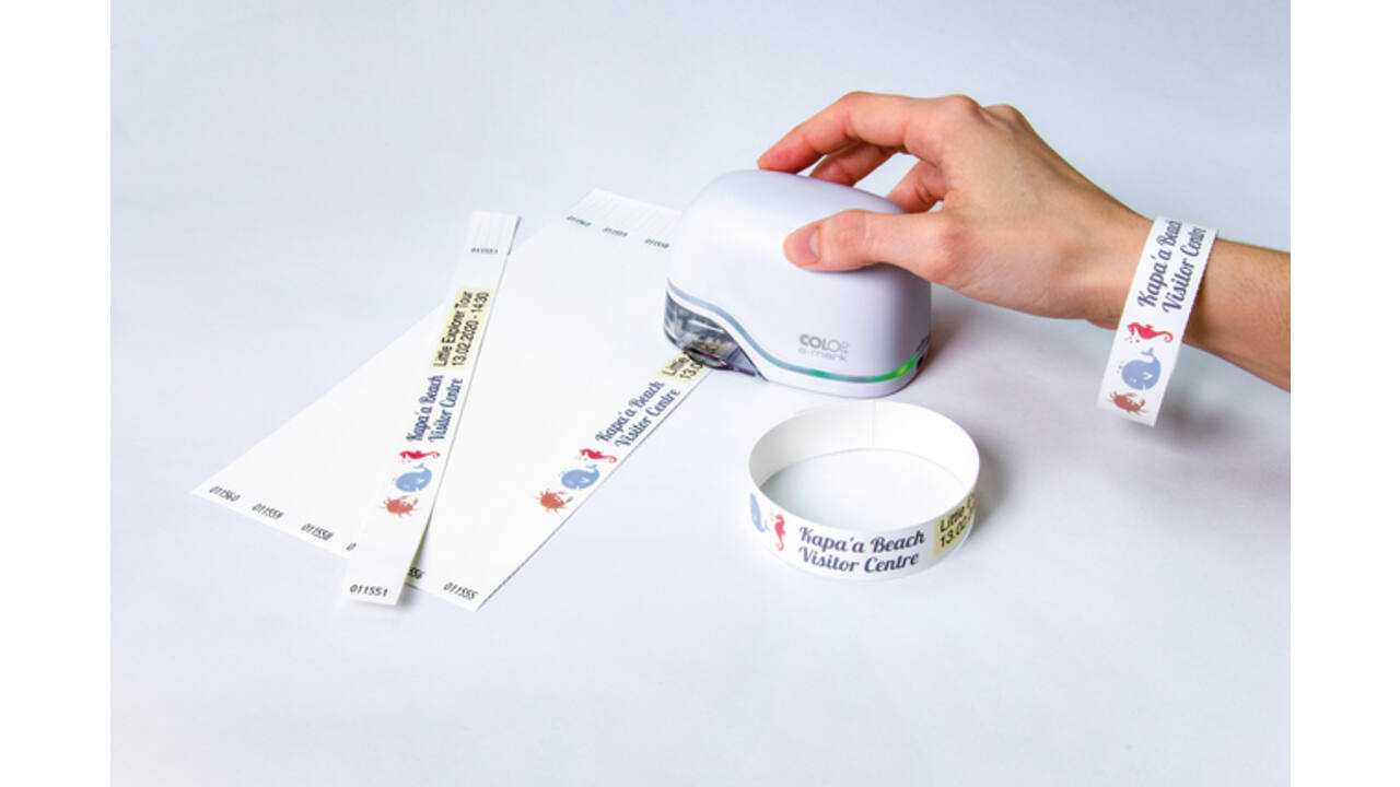 Polsband Colop E-mark 250x19mm 100 stuks wit