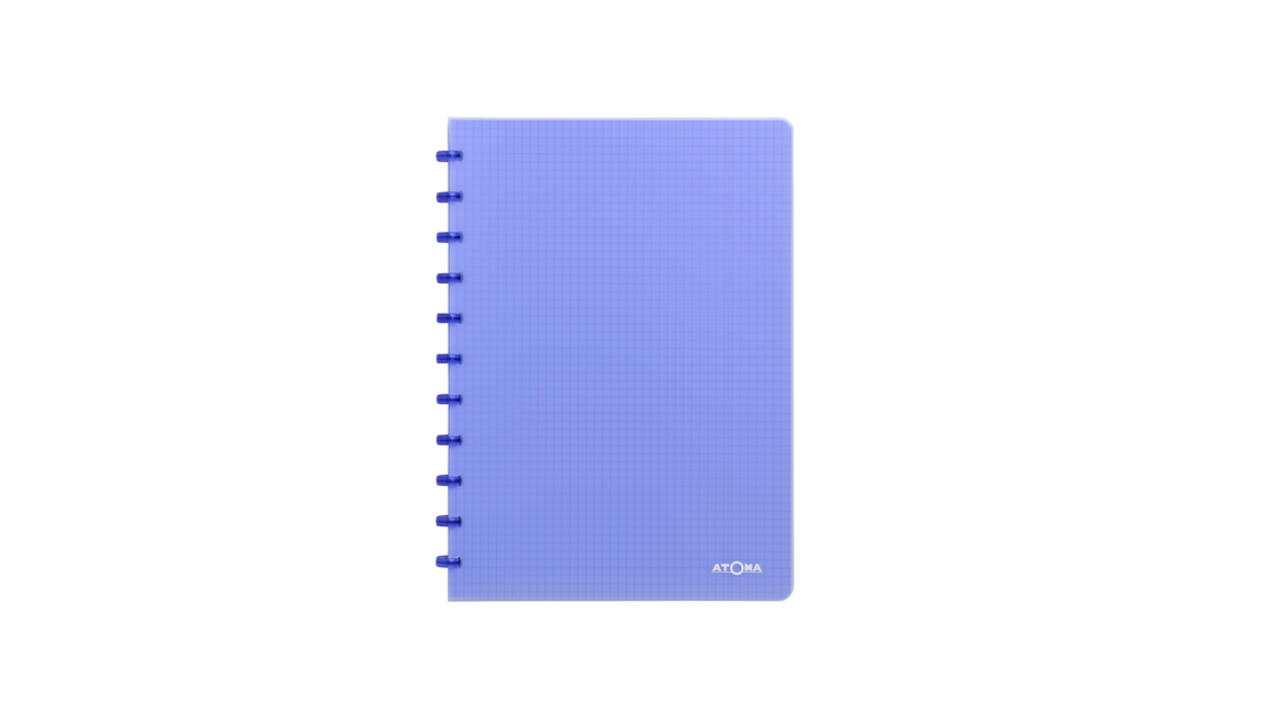 Schrift Atoma A4 ruit 5x5mm 144blz 90gr PP transparant assorti