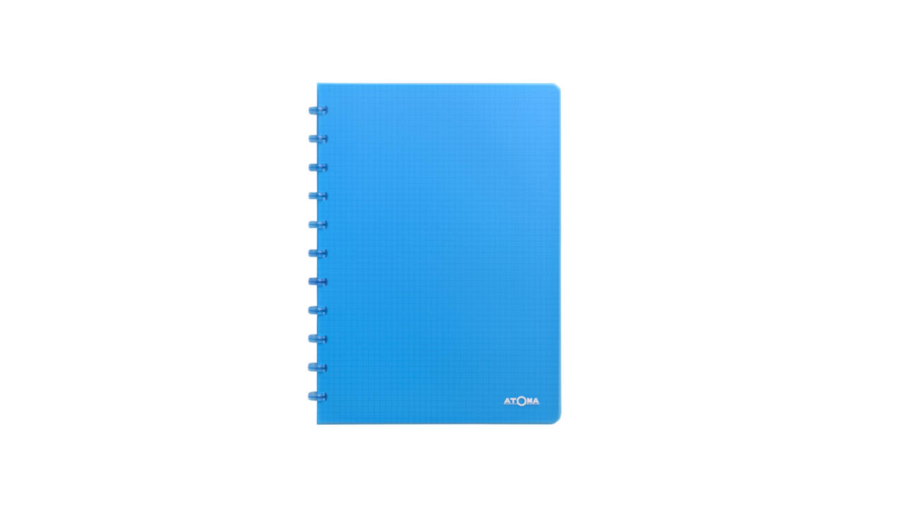 Schrift Atoma A4 ruit 5x5mm 144blz 90gr PP transparant assorti