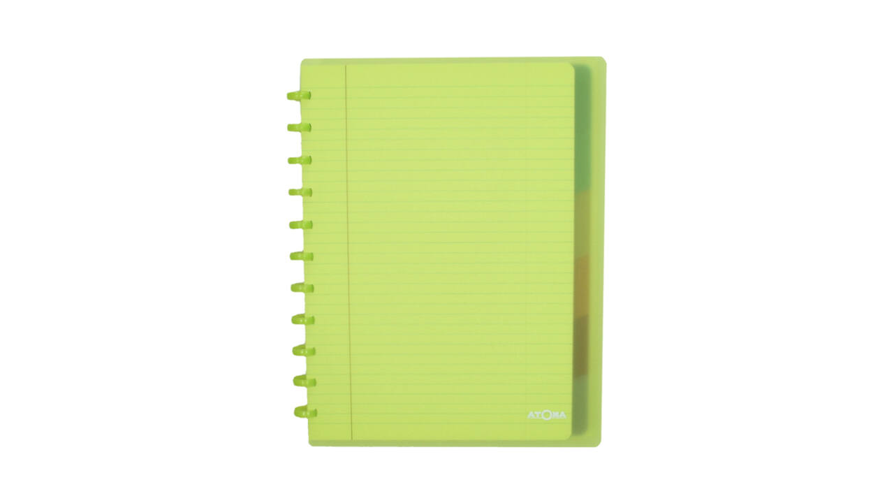 Schrift Atoma A4+ lijn 120blz 90gr PP transparant assorti