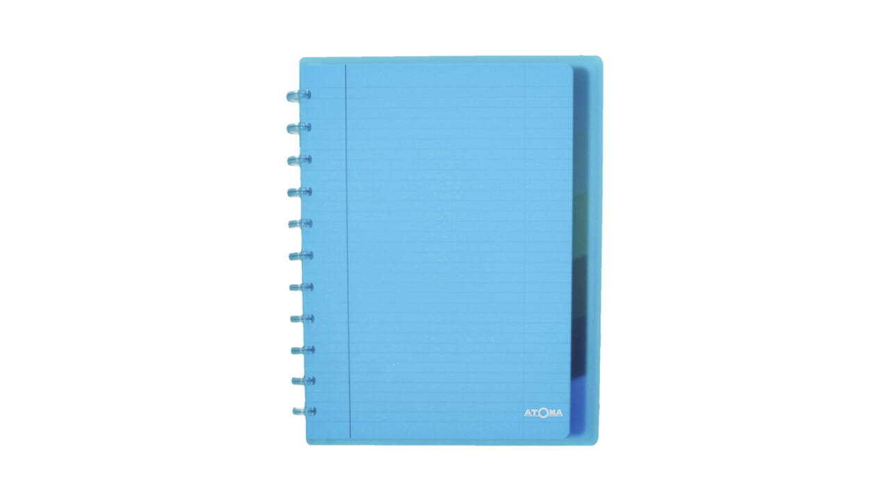 Schrift Atoma A4+ lijn 120blz 90gr PP transparant assorti