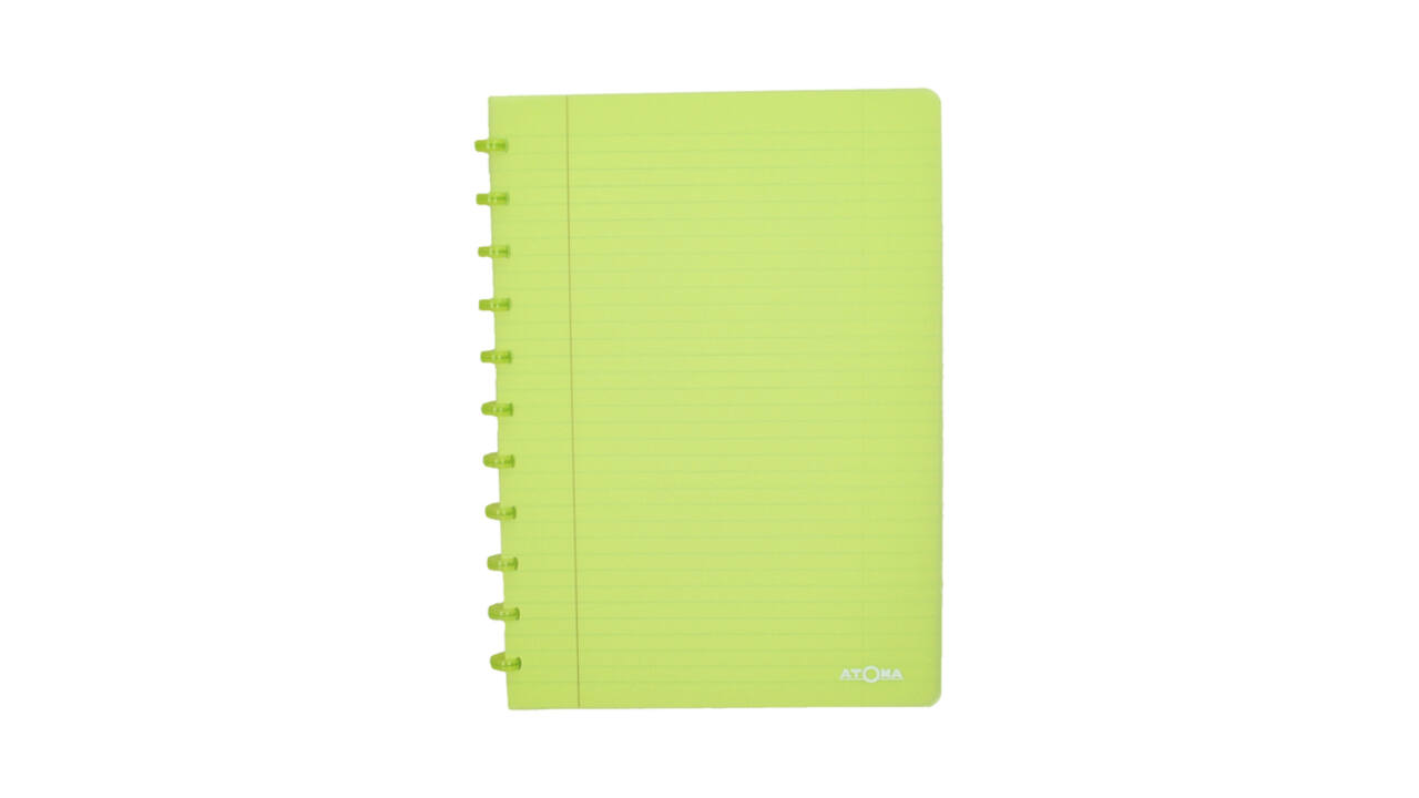 Schrift Atoma A4 blanco 144blz 90gr PP transparant assorti