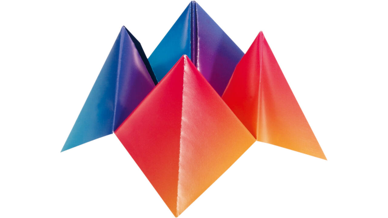 Vouwblaadjes Folia 100gr 15x15cm 100 vel regenboog