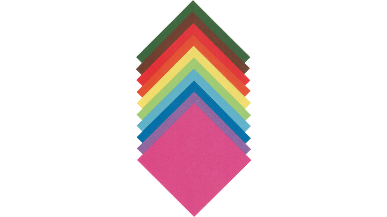 Origami papier Folia 70gr 20x20cm 100 vel assorti kleuren