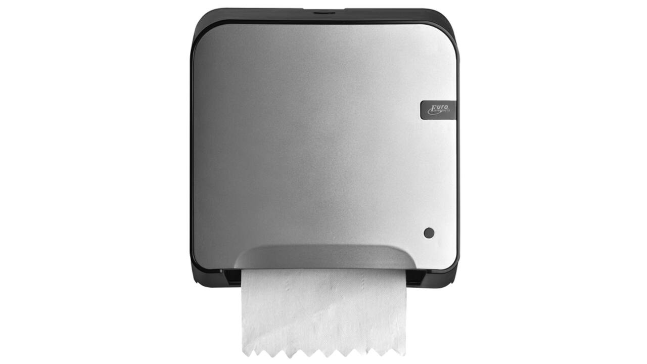 Handdoekroldispenser Quartzline Q14 Matic XL klein zilver 441199