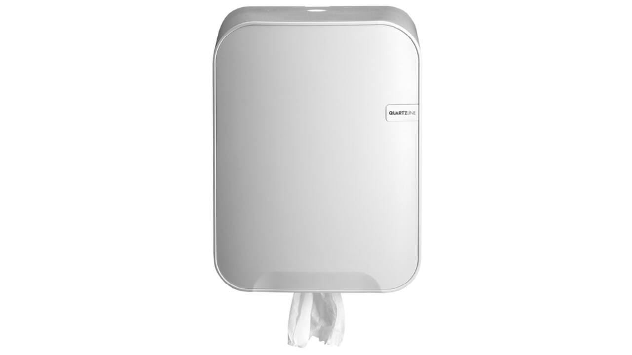 Poetspapierdispenser Quartzline Q16 medium wit 441104