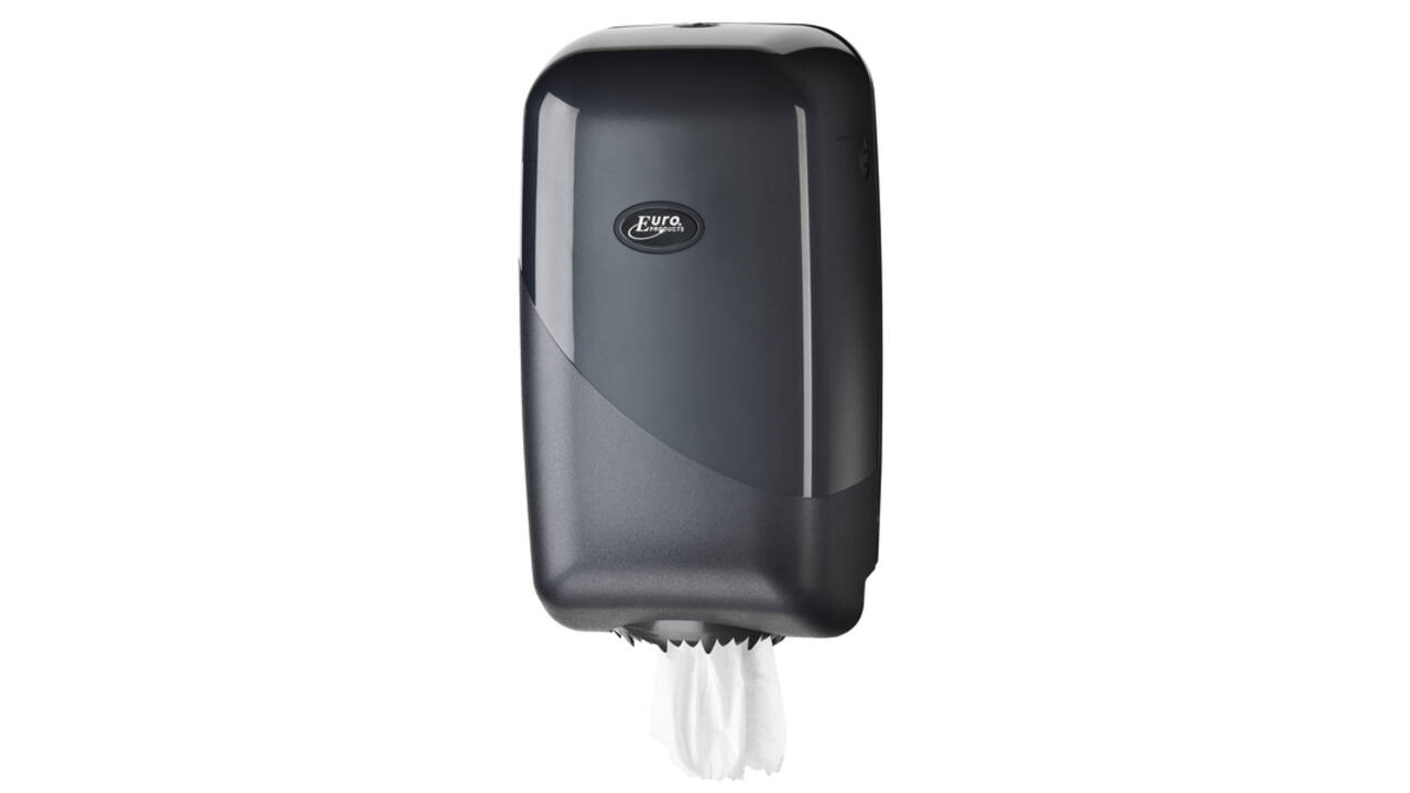 Poetspapierdispenser Pearl Line P17 klein zwart 431155