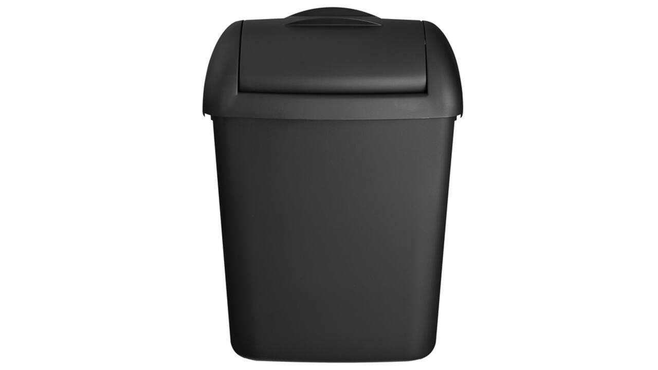 Dameshygiënebak Quartzline 8 liter zwart 441458