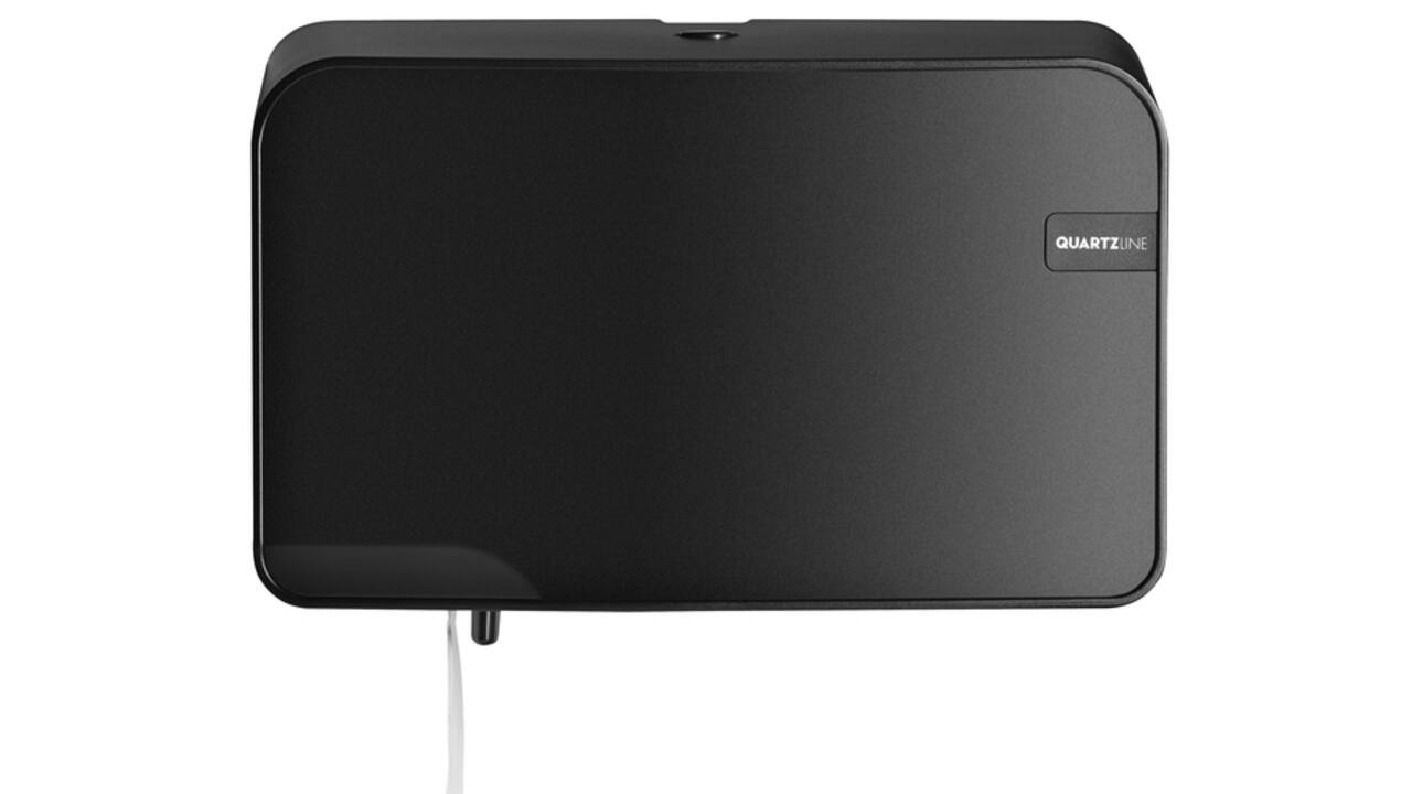 Toiletpapierdispenser Quartzline Q2 klein duo zwart 441052