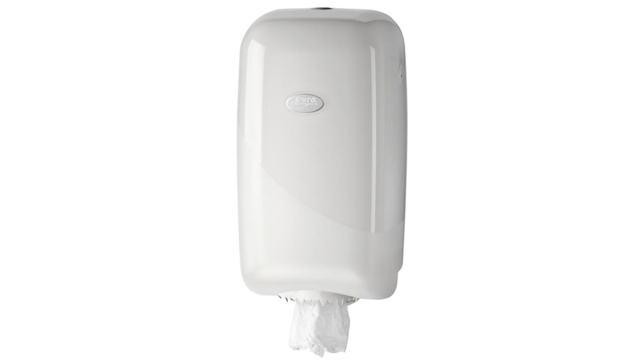Poetspapierdispenser Pearl Line P17 klein wit 431105