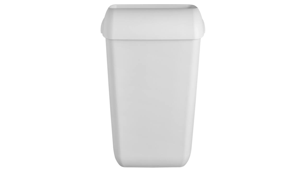 Afvalbak Quartzline open inworp 43 liter wit 441404
