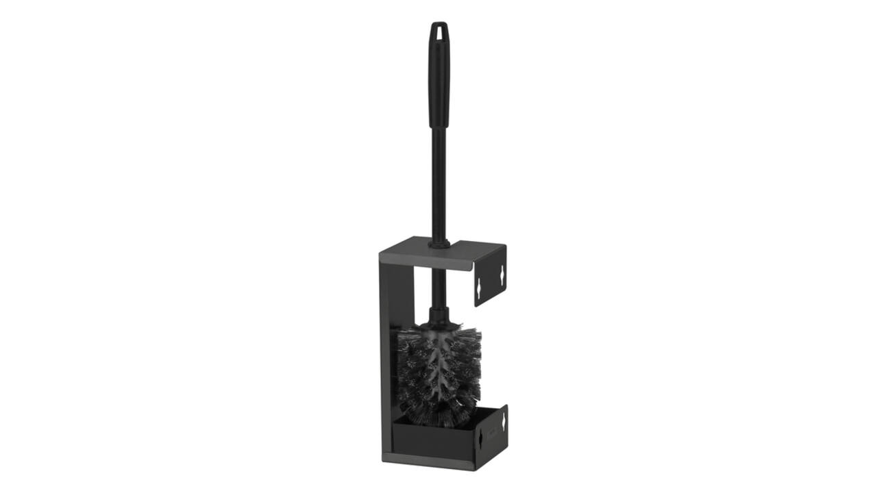 Toiletborstelset Quartzline rvs zwart 448951