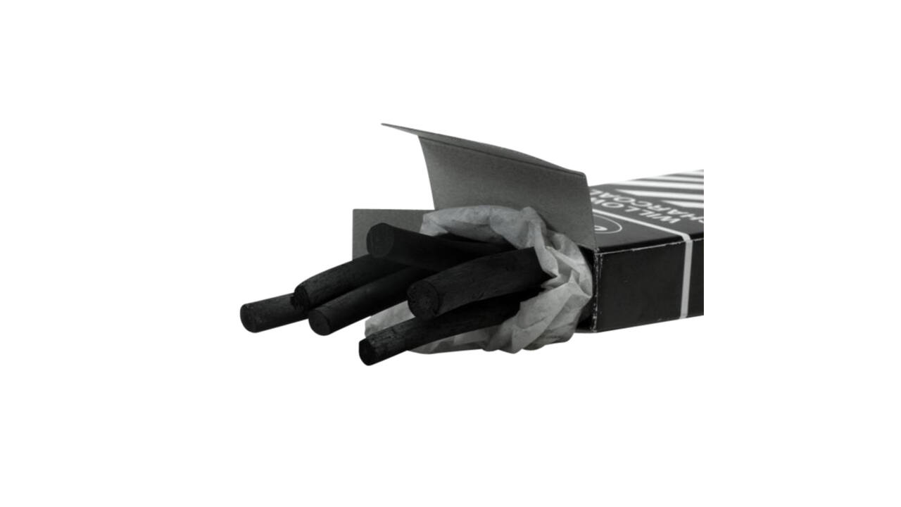 Houtskool Coates 5-6mm doos à 6 stuks