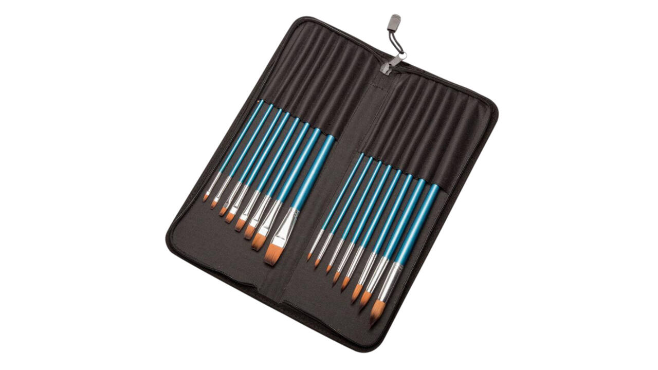 Kwasten set Conda synthetisch 16 stuks in etui