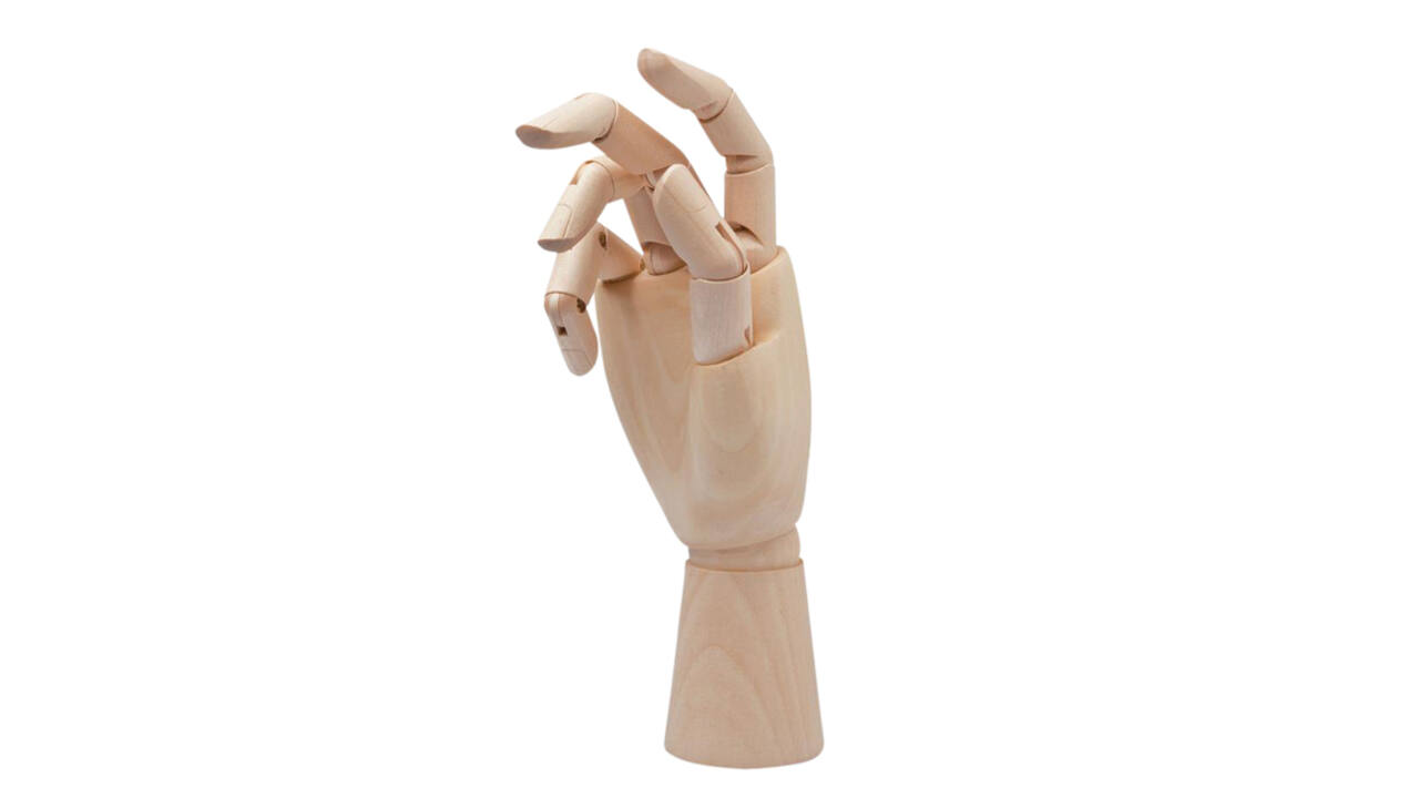 Ledenhand Conda rechts vrouw 25 cm naturel hout