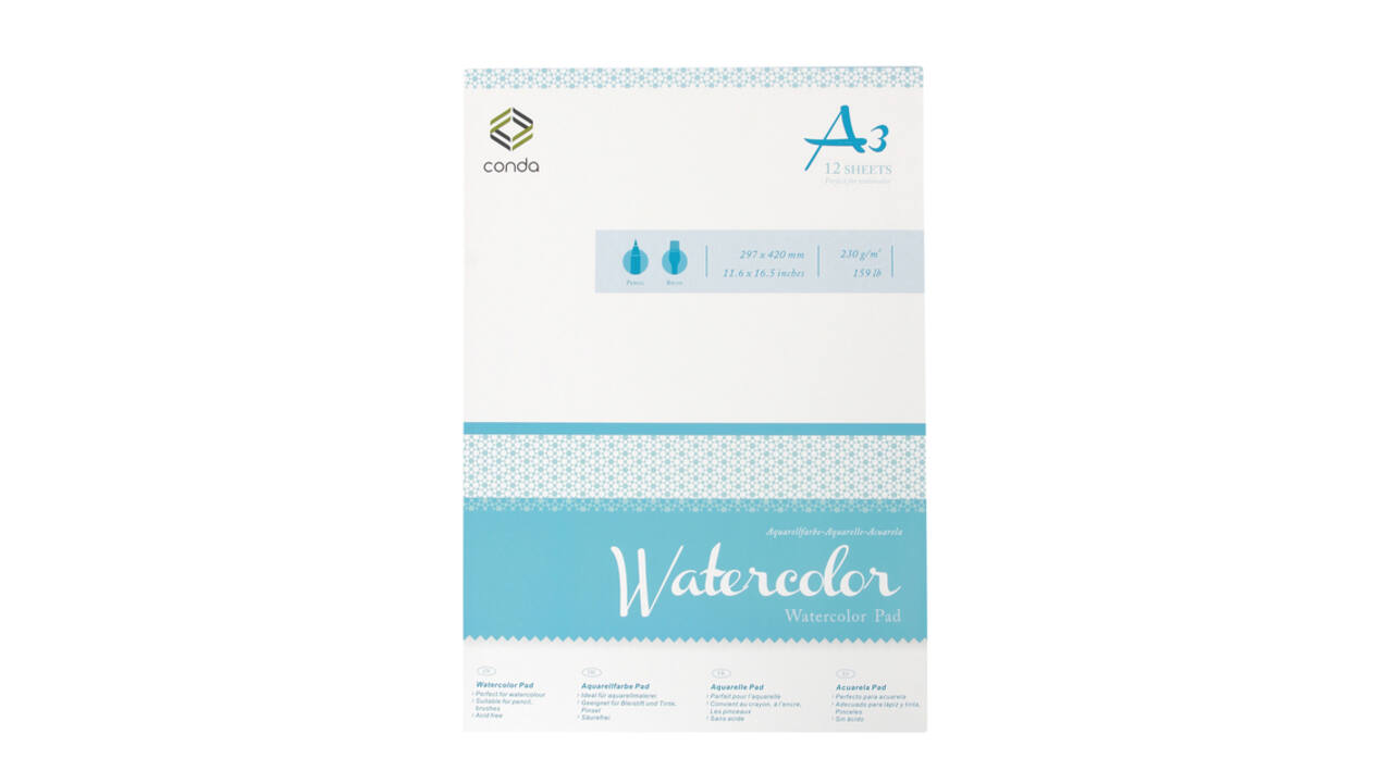 Aquarelblok Conda A3 230gr