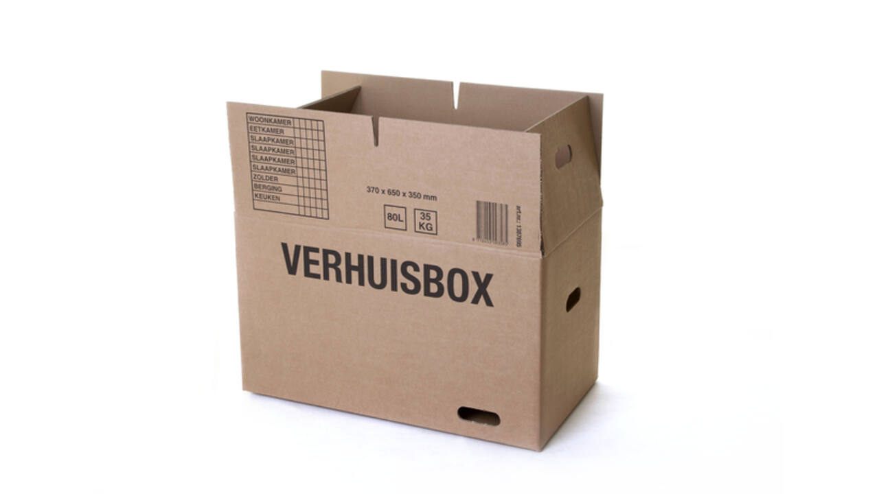 Verhuisdoos iezzy 370x650x350 dubbelgolf bruin 7mm