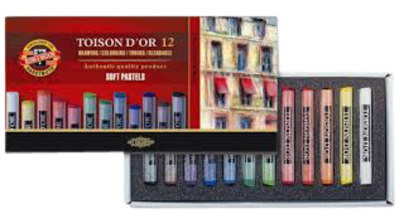 Pastelkrijt Koh-I-Noor Toison 8512 rond 12 stuks assorti