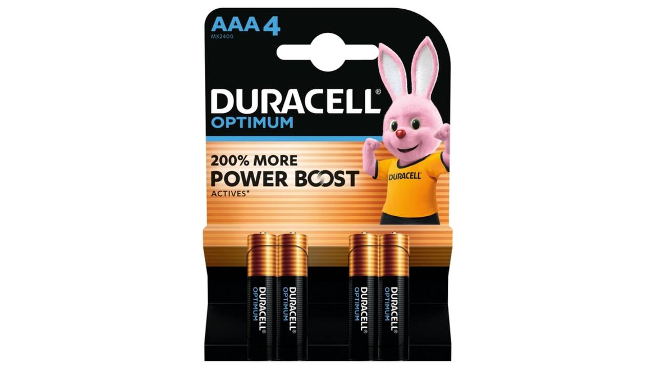 Batterij Duracell Optimum 4x AAA