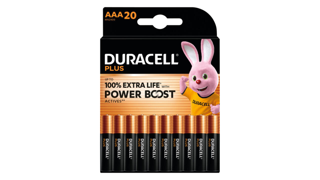 Batterij Duracell Plus power boost 20x AAA