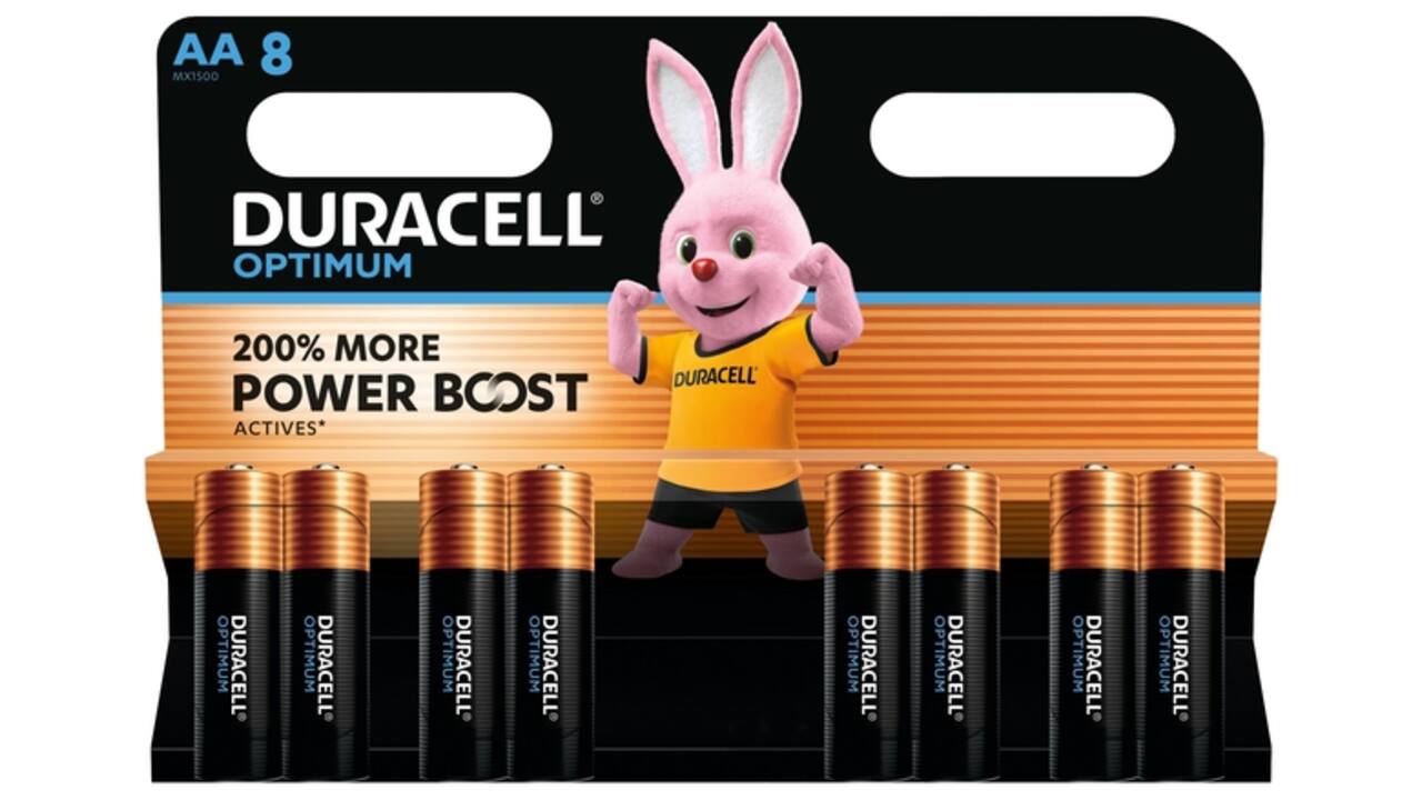 Batterij Duracell Optimum 8x AA