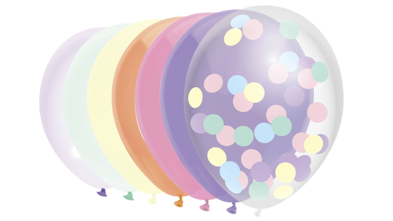 Ballon Haza uni 30cm 10 stuks pastel assorti
