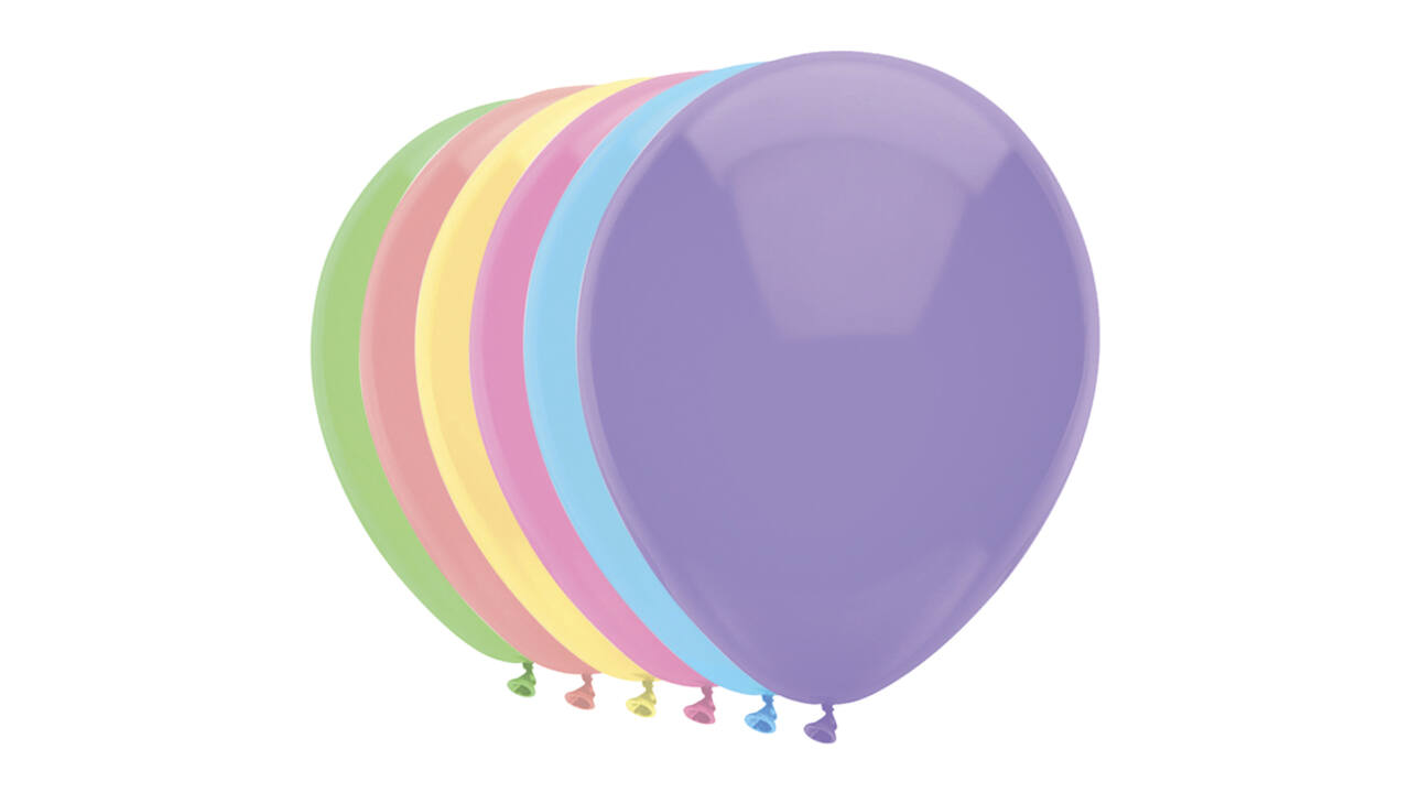 Ballon Haza uni 30cm 100 stuks pastel assorti