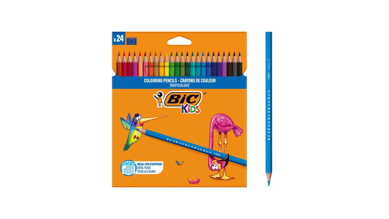 Kleurpotloden BicKids Tropicolors assorti blister à 24 stuks