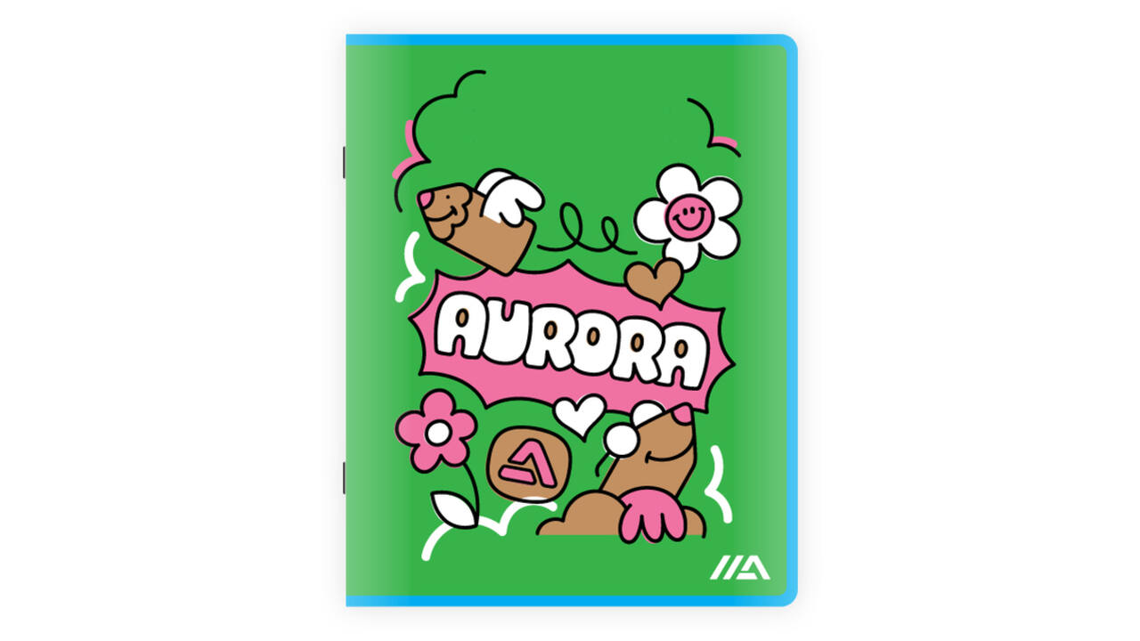 Schrift Aurora A5 ruit 5x5mm 200 pagina's 45gr