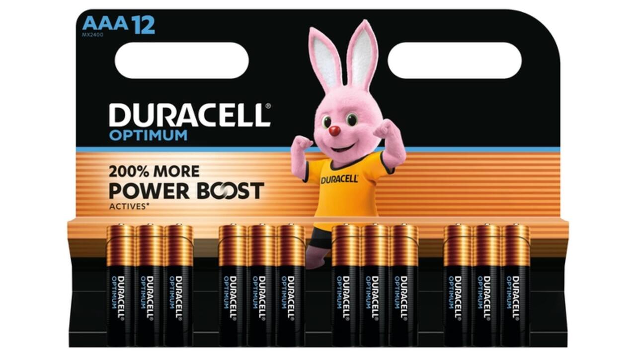 Batterij Duracell Optimum 12x AAA