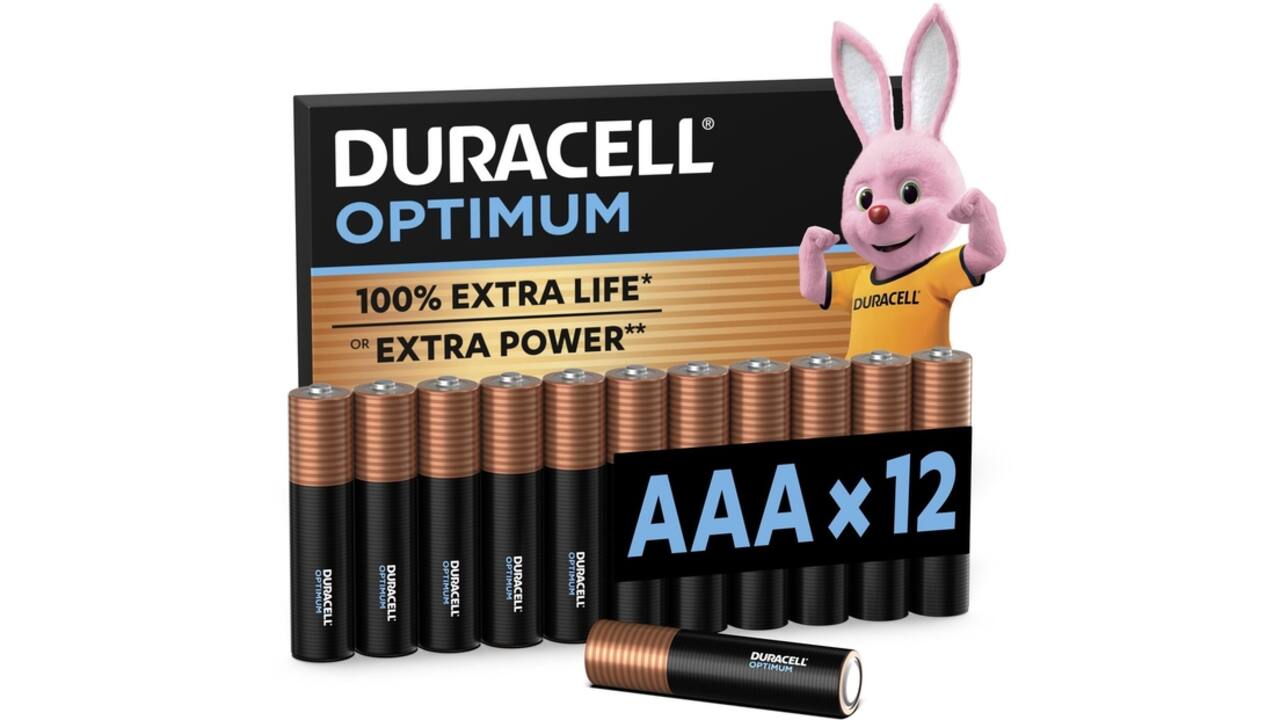 Batterij Duracell Optimum 12x AAA