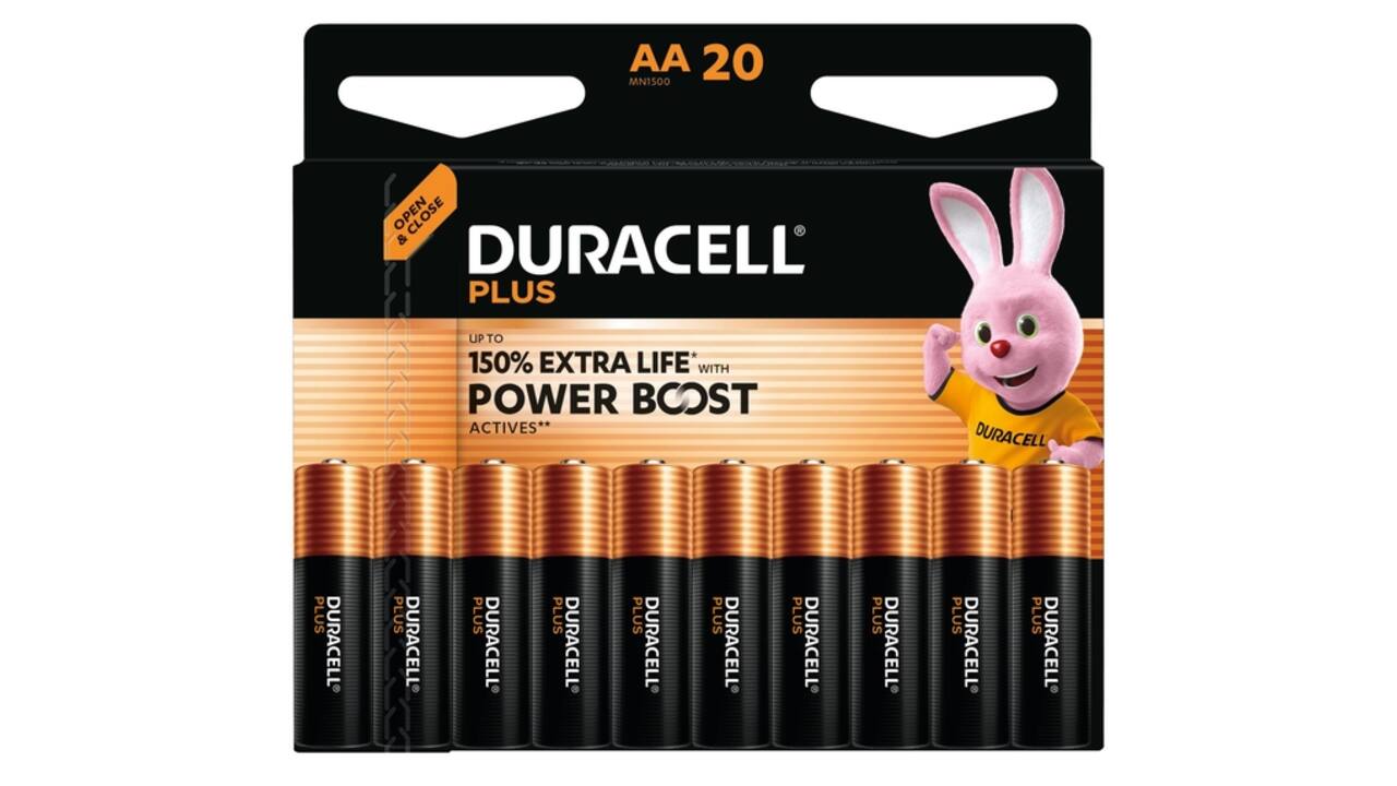 Batterij Duracell Plus power boost 20x AA