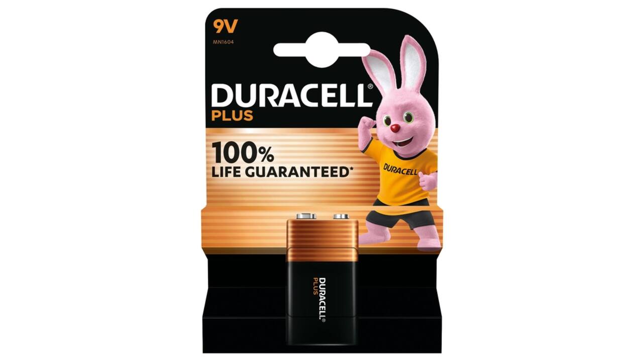 Batterij Duracell Plus 1x 9Volt