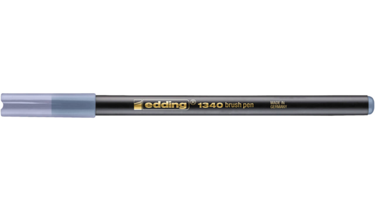 Brushpen edding 1340 zilvergrijs