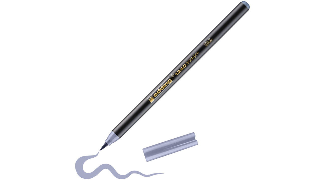 Brushpen edding 1340 zilvergrijs