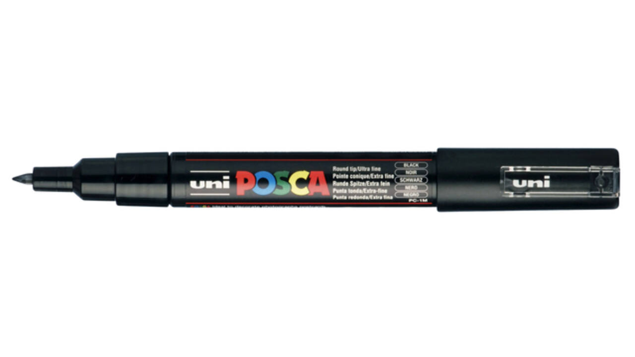Paintmarker Uni POSCA PC1MC extra fijn zwart