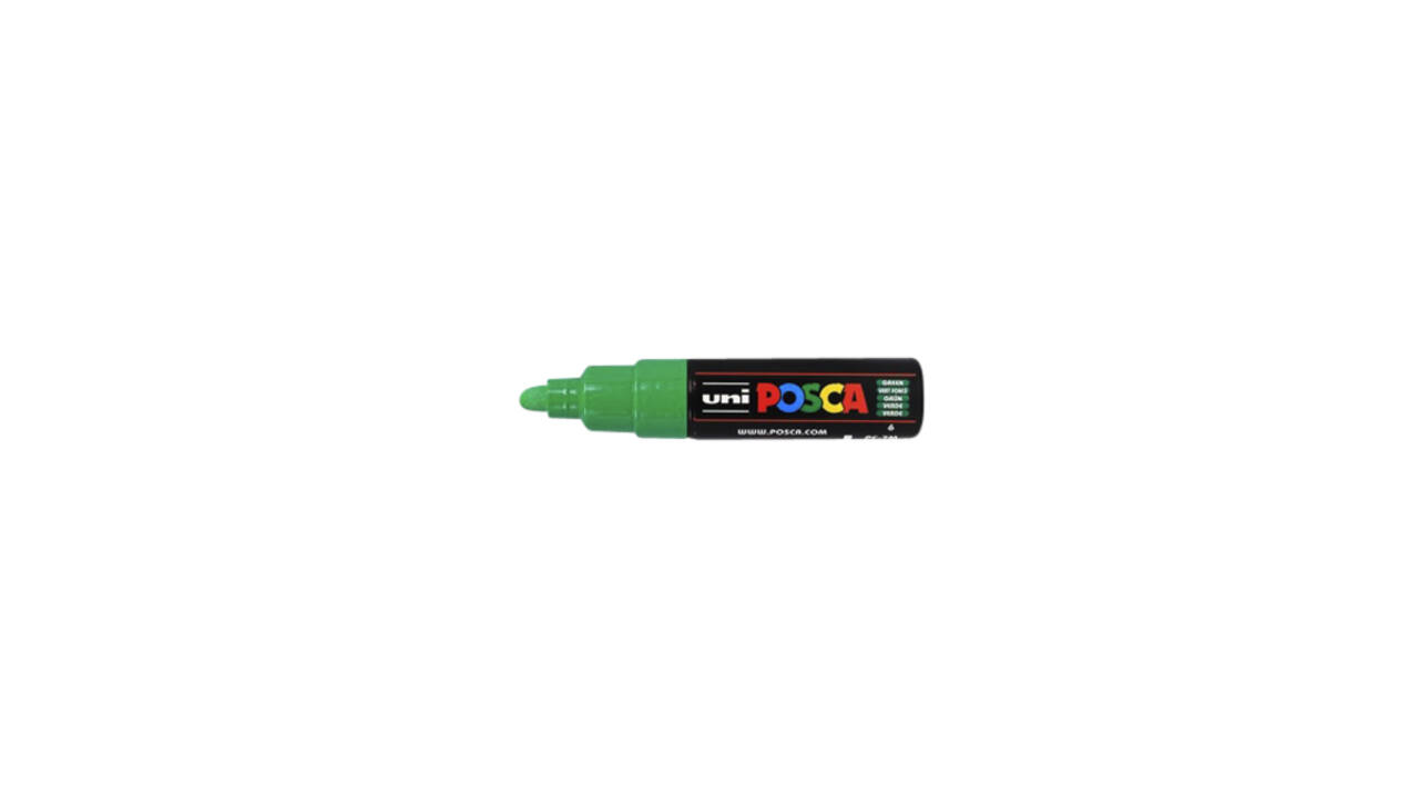 Paintmarker Uni POSCA PC7M breed donkergroen
